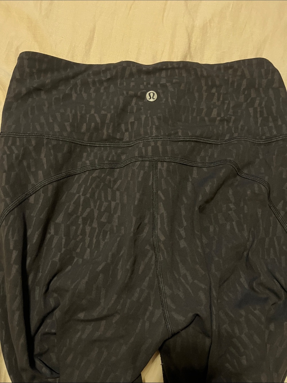 Lululemon black jacquard groove flares